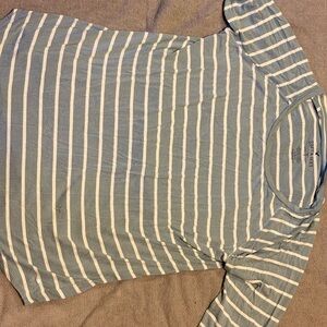 American Eagle Outfitters Blue and White Striped Tunic 3/4 sleeve